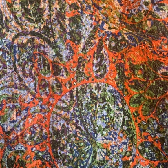 Anthropologie Edme & Esyllte Niya Peasant Paisley Print Blouse Size US 2 - Picture 7 of 9